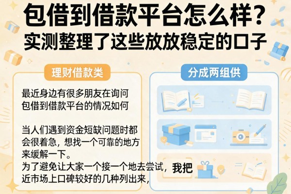包借到借款平台怎么样？实测整理了这些放款稳定的口子