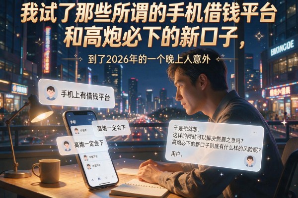 我试了那些所谓的手机借钱平台和高炮必下的新口子，结局让人意外