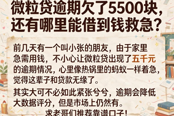微粒贷逾期欠了5500块，还有哪里能借到钱救急？求老哥们推荐靠谱口子！