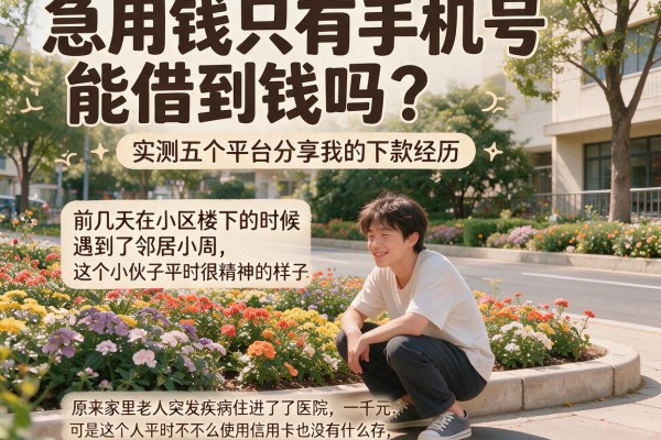 急用钱只有手机号能借到钱吗？实测五个平台分享我的下款经历