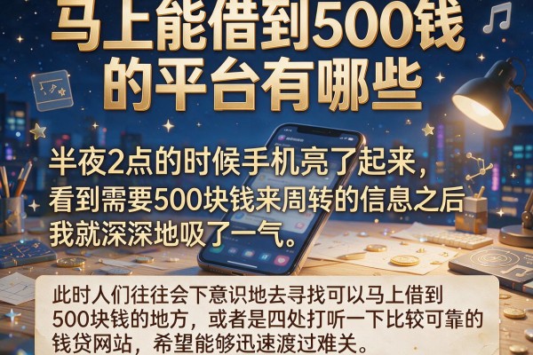 马上能借到500钱的平台有哪些，理出五个比较靠谱的借钱平台