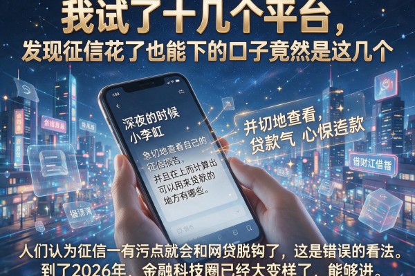 我试了十几个平台，发现征信花了也能下的口子竟然是这几个