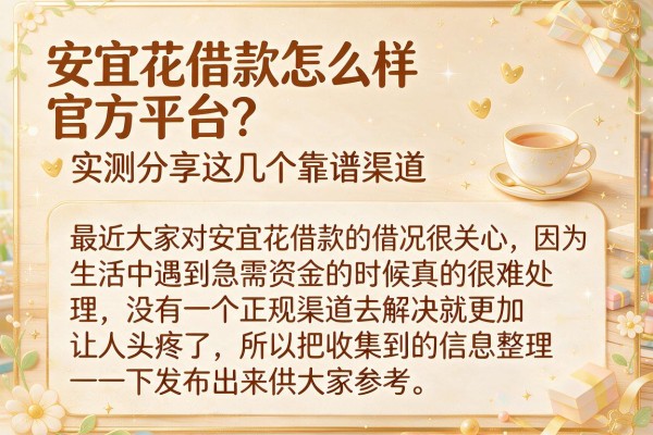 安宜花借款怎么样官方平台？实测分享这几个靠谱渠道