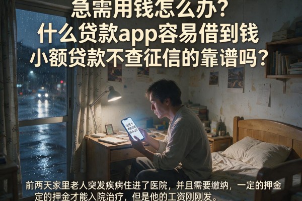 急需用钱怎么办？什么贷款app容易借到钱小额贷款不查征信的靠谱吗？