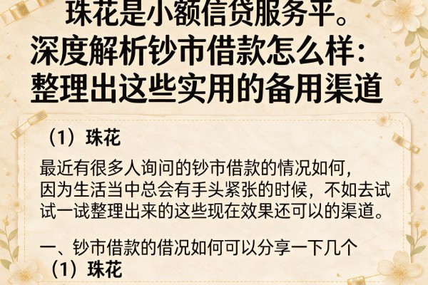 深度解析钞市借款怎么样：整理出这些实用的备用渠道