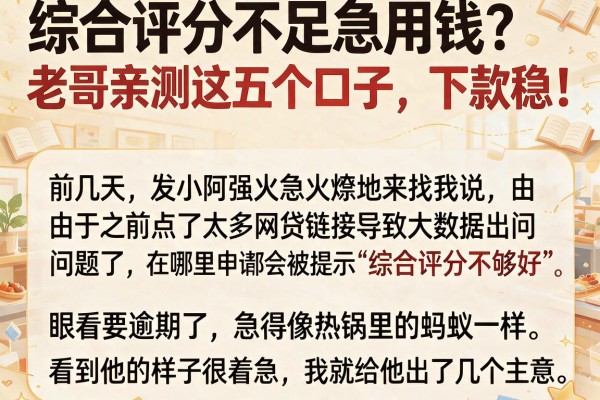 综合评分不足急用钱？老哥亲测这五个口子，下款稳！