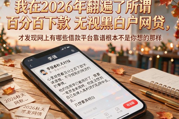 我在2026年翻遍了所谓百分百下款无视黑白户网贷，才发现网上有哪些借款平台靠谱根本不是你想的那样