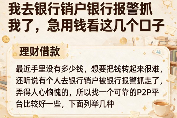 我去银行销户银行报警抓我了，急用钱看这几个口子