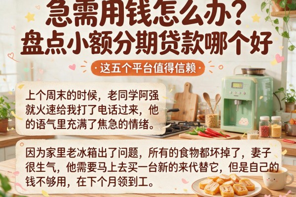 急需用钱怎么办？盘点小额分期贷款哪个好，这五个平台值得信赖