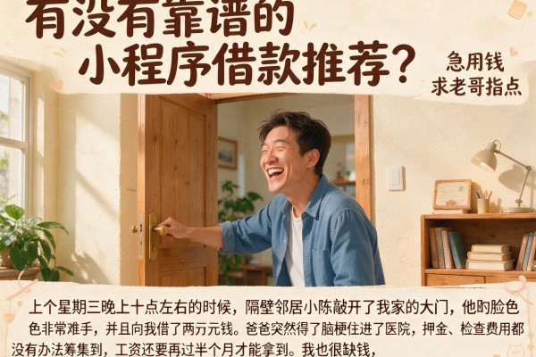 有没有靠谱的小程序借款推荐？急用钱求老哥指点