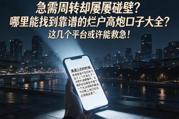 急需周转却屡屡碰壁？哪里能找到靠谱的烂户高炮口子大全？这几个平台或许能救急！