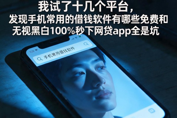 我试了十几个平台，发现手机常用的借钱软件有哪些免费和无视黑白100%秒下网贷app全是坑