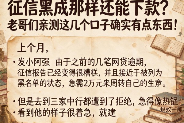 征信黑成那样还能下款？老哥们亲测这几个口子确实有点东西！