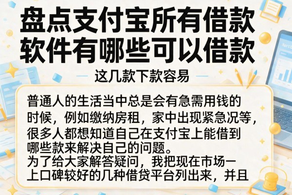 盘点支付宝所有借款软件有哪些可以借款，这几款下款容易