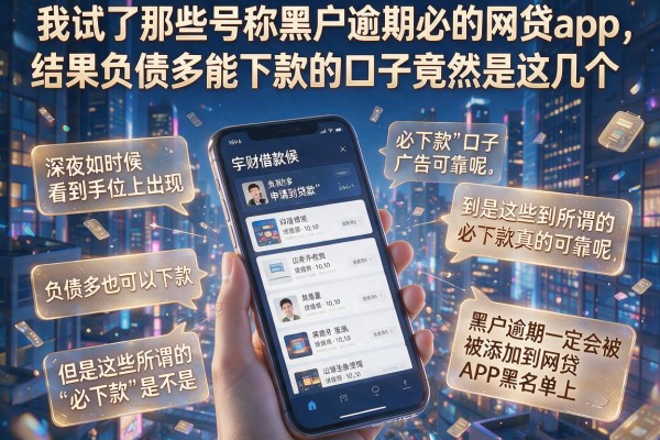我试了那些号称黑户逾期必下的网贷app，结果负债多能下款的口子竟然是这几个