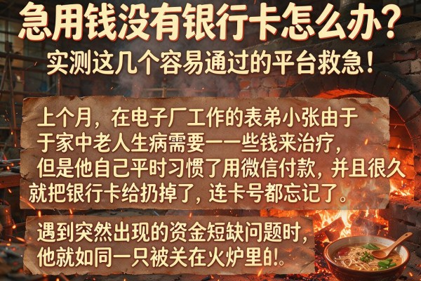 急用钱没有银行卡怎么办？实测这几个容易通过的平台救急！
