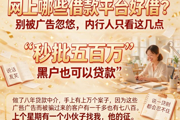 网上哪些借款平台好借？别被广告忽悠，内行人只看这几点