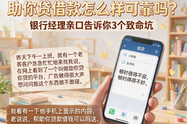 助你贷借款怎么样可靠吗？银行经理亲口告诉你3个致命坑