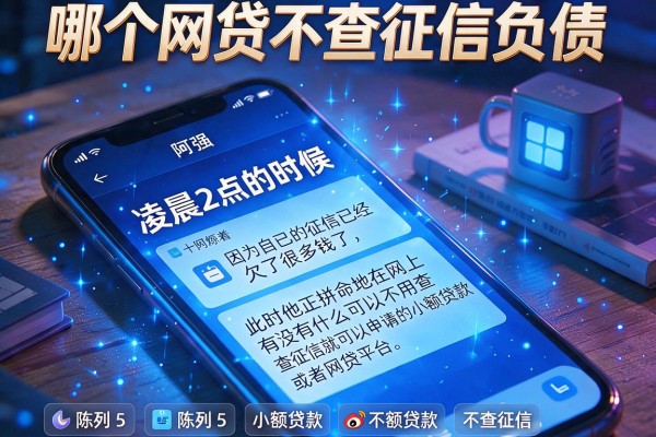 哪个网贷不查征信负债，陈列5个小额贷款不查征信的软件