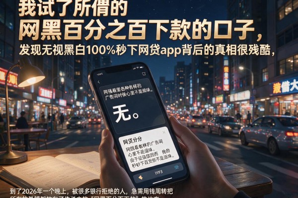 我试了所谓的网黑百分之百下款的口子，发现无视黑白100%秒下网贷app背后的真相很残酷