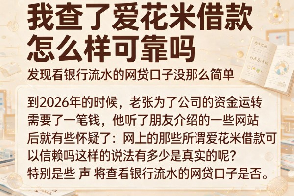 我查了爱花米借款怎么样可靠吗，发现看银行流水的网贷口子没那么简单