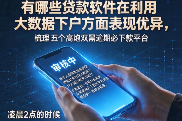有哪些贷款软件在利用大数据下户方面表现优异，梳理五个高炮双黑逾期必下款平台