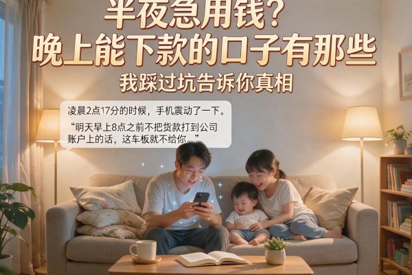 半夜急用钱？晚上能下款的口子有那些，我踩过坑告诉你真相