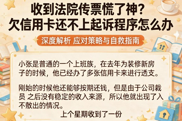 收到法院传票慌了神？欠信用卡还不上起诉程序怎么办，深度解析应对策略与自救指南