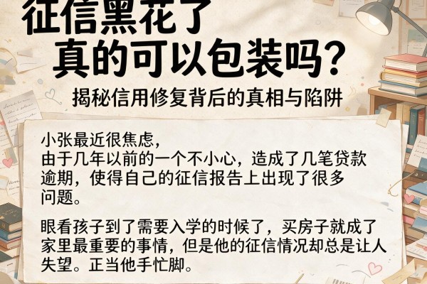 征信黑花了真的可以包装吗？揭秘信用修复背后的真相与陷阱