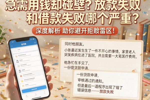 急需用钱却碰壁？放款失败和借款失败哪个严重？深度解析助你避开拒贷雷区！