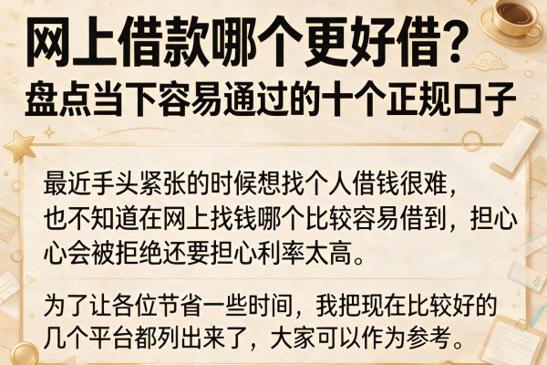 网上借款哪个更好借？盘点当下容易通过的十个正规口子