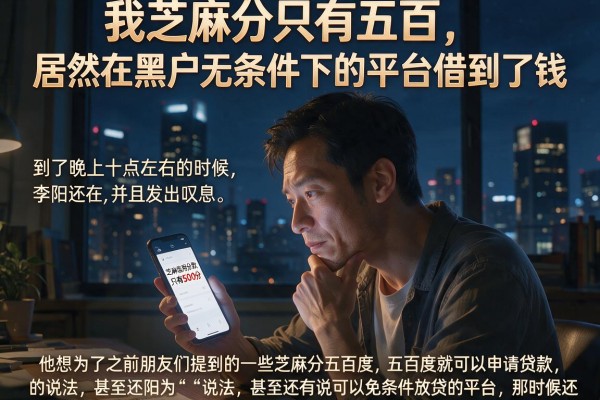 我芝麻分只有五百，居然在黑户无条件下的平台借到了钱