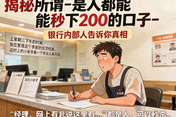 揭秘所谓-是人都能秒下200的口子-，银行内部人告诉你真相