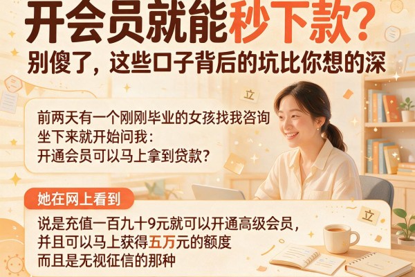 开会员就能秒下款？别傻了，这些口子背后的坑比你想的深