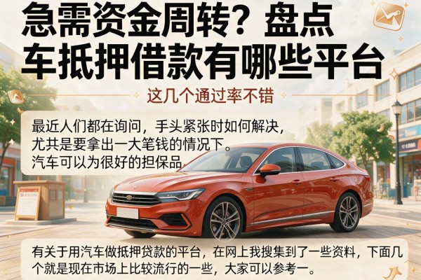 急需资金周转？盘点车抵押借款有哪些平台，这几个通过率不错