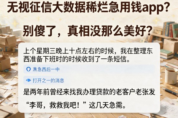 无视征信大数据稀烂急用钱app？别傻了，真相没那么美好