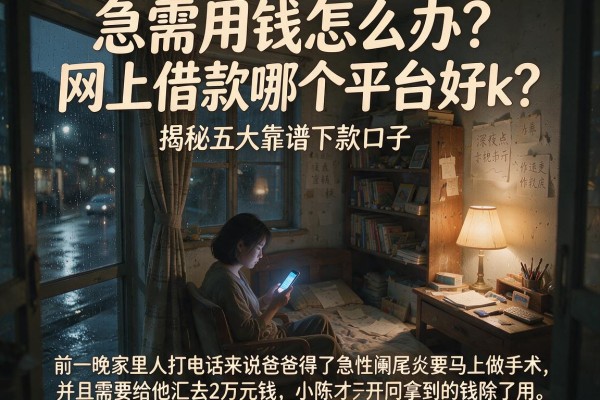 急需用钱怎么办？网上借款哪个平台好k？揭秘五大靠谱下款口子