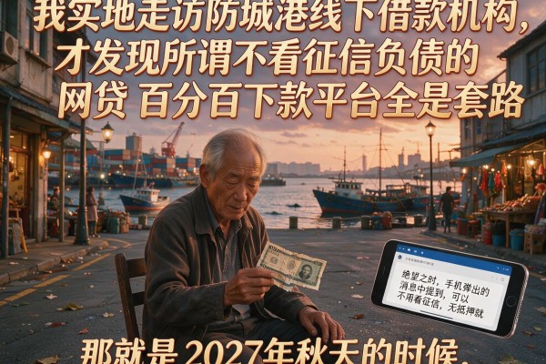 我实地走访防城港线下借款机构，才发现所谓不看征信负债的网贷百分百下款平台全是套路