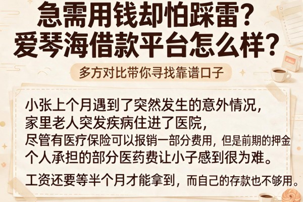 急需用钱却怕踩雷?爱琴海借款平台怎么样?多方对比带你寻找靠谱口子