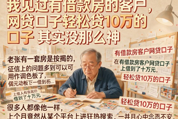 我见过有借款房的客户，网贷口子轻松贷10万的口子其实没那么神