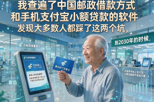 我查遍了中国邮政借款方式和手机支付宝小额贷款的软件，发现大多数人都踩了这两个坑