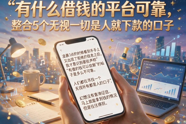 有什么借钱的平台可靠,整合5个无视一切是人就下款的口子
