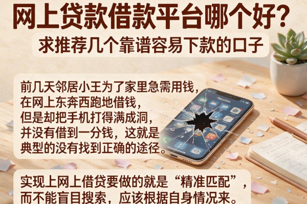 网上贷款借款平台哪个好?求推荐几个靠谱容易下款的口子