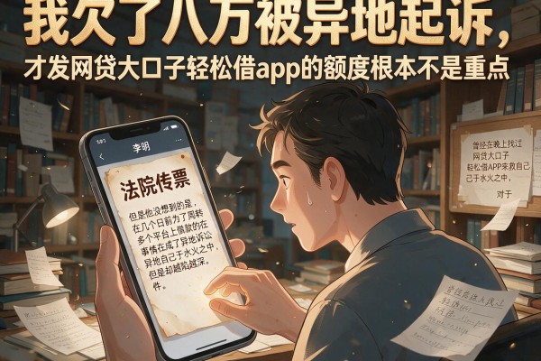 我欠了八万被异地起诉,才发现网贷大口子轻松借app的额度根本不是重点