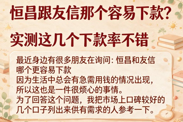 恒昌跟友信那个容易下款？实测这几个下款率不错