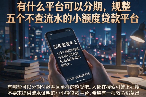 有什么平台可以分期，规整五个不查流水的小额度贷款平台
