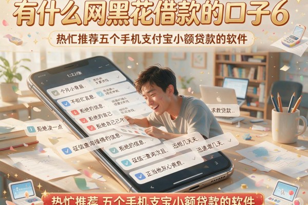 有什么网黑花借款的口子6，热忱推荐五个手机支付宝小额贷款的软件