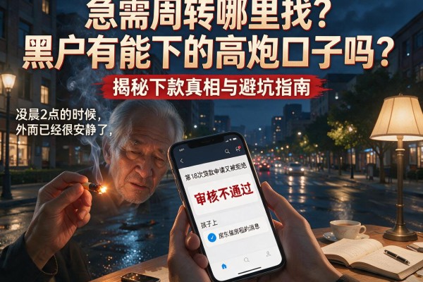 急需周转哪里找？黑户有能下的高炮口子吗？揭秘下款真相与避坑指南