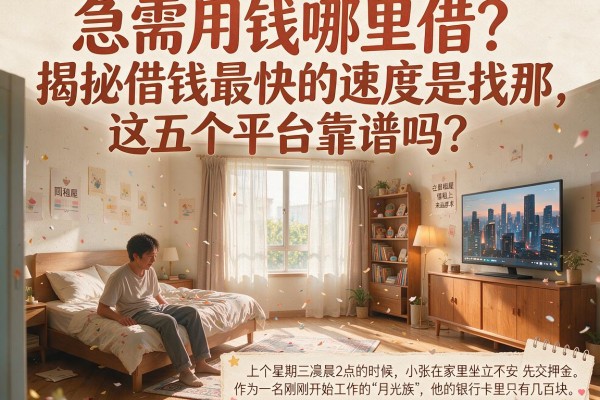 急需用钱哪里借?揭秘借钱最快的速度是找那,这五个平台靠谱吗?