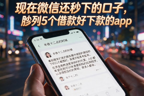 现在微信还秒下的口子，胪列5个借款好下款的app